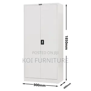 Office Desk; Durable Two Doored Cabinet With Sturdy Construct