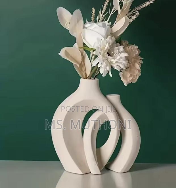 Nordic-Style Hollow Ceramic Vases - main view