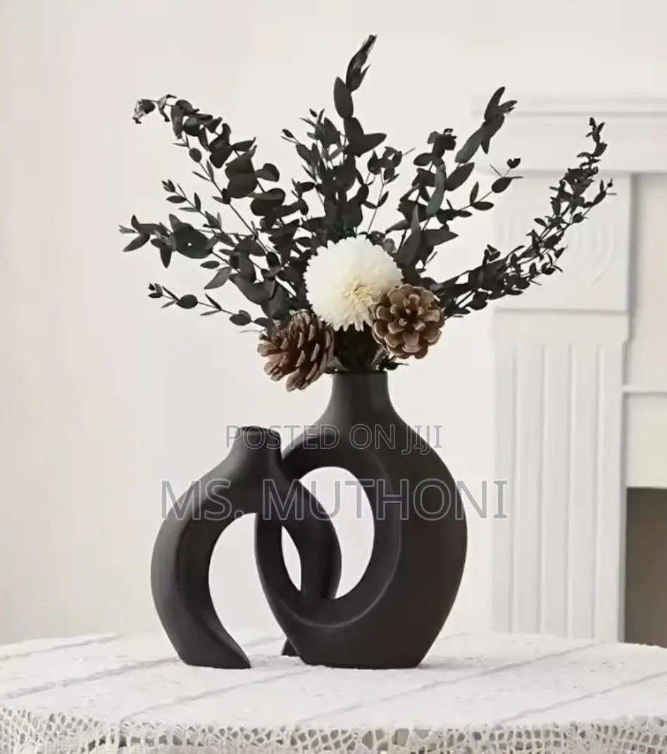 Nordic-Style Hollow Ceramic Vases