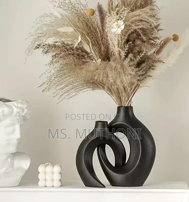 Nordic-Style Hollow Ceramic Vases - thumbnail 2
