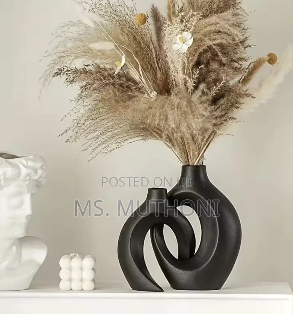 Nordic-Style Hollow Ceramic Vases