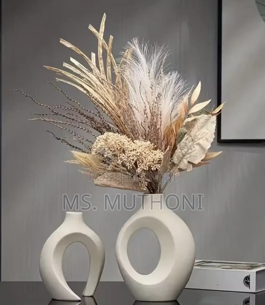 Nordic-Style Hollow Ceramic Vases