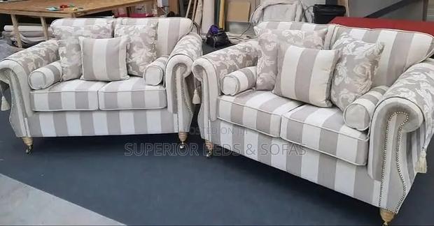 Beige Fabric 2 Seater Sofa