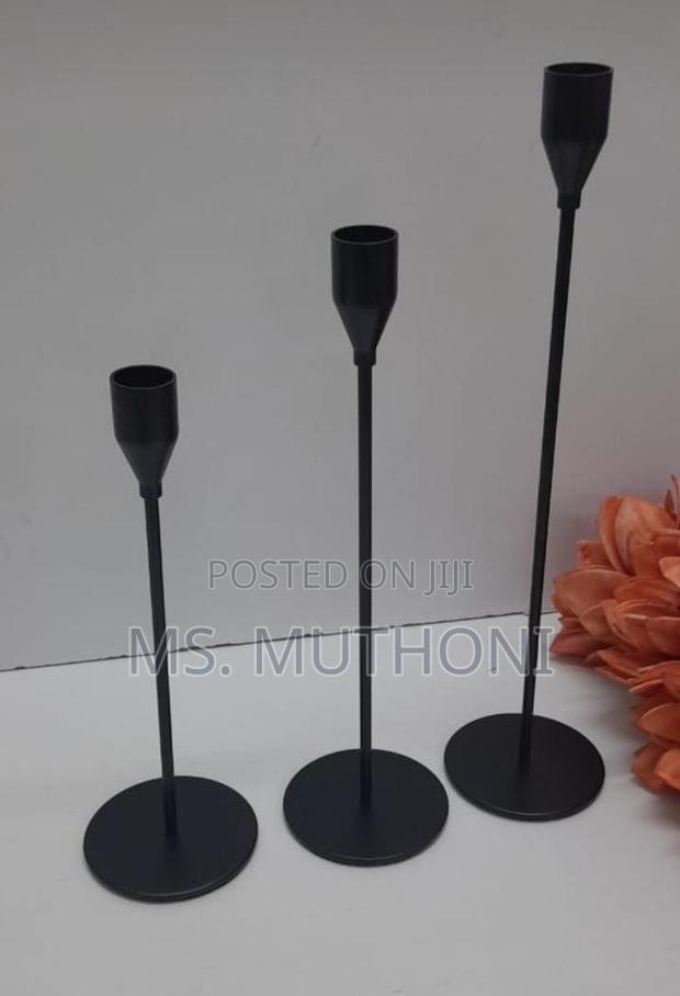 3 PCS Metallic Candlestick Holder Set - thumbnail 5