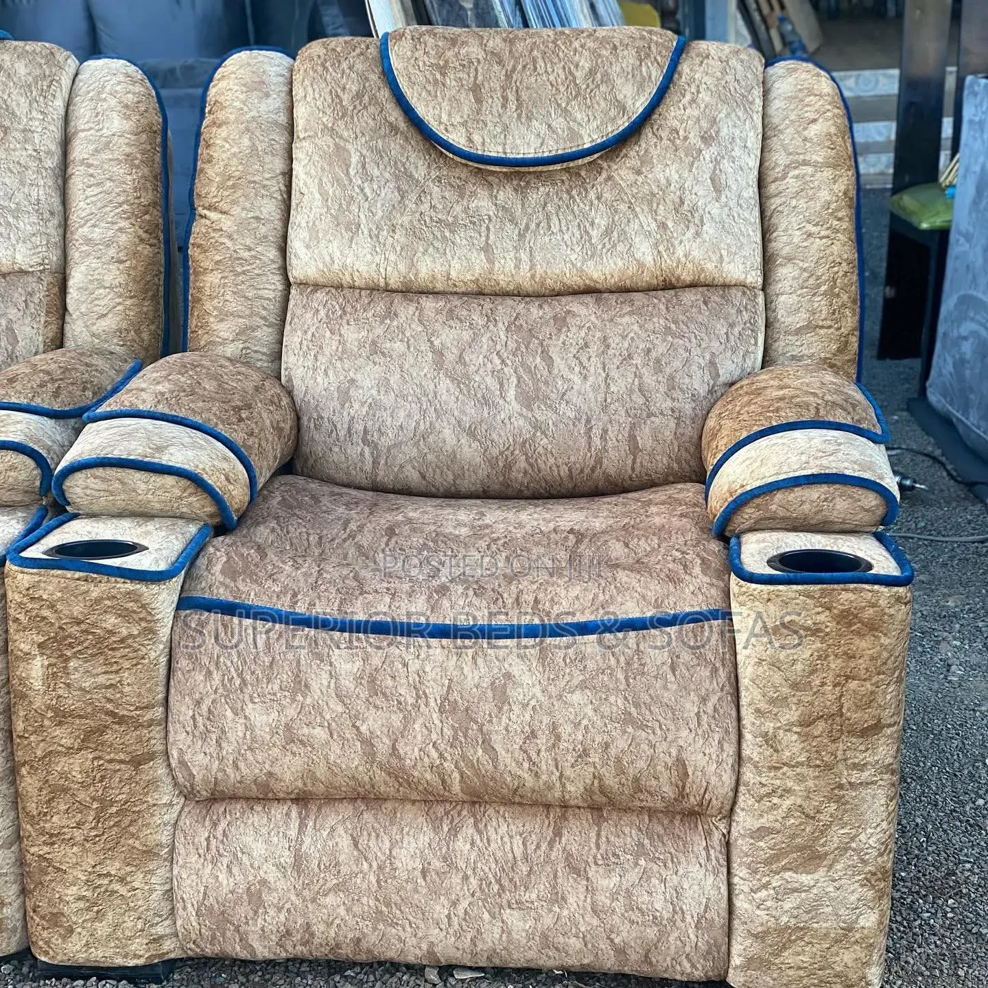Recliner Sofa With Cup Holders ( 5 Seater Set)