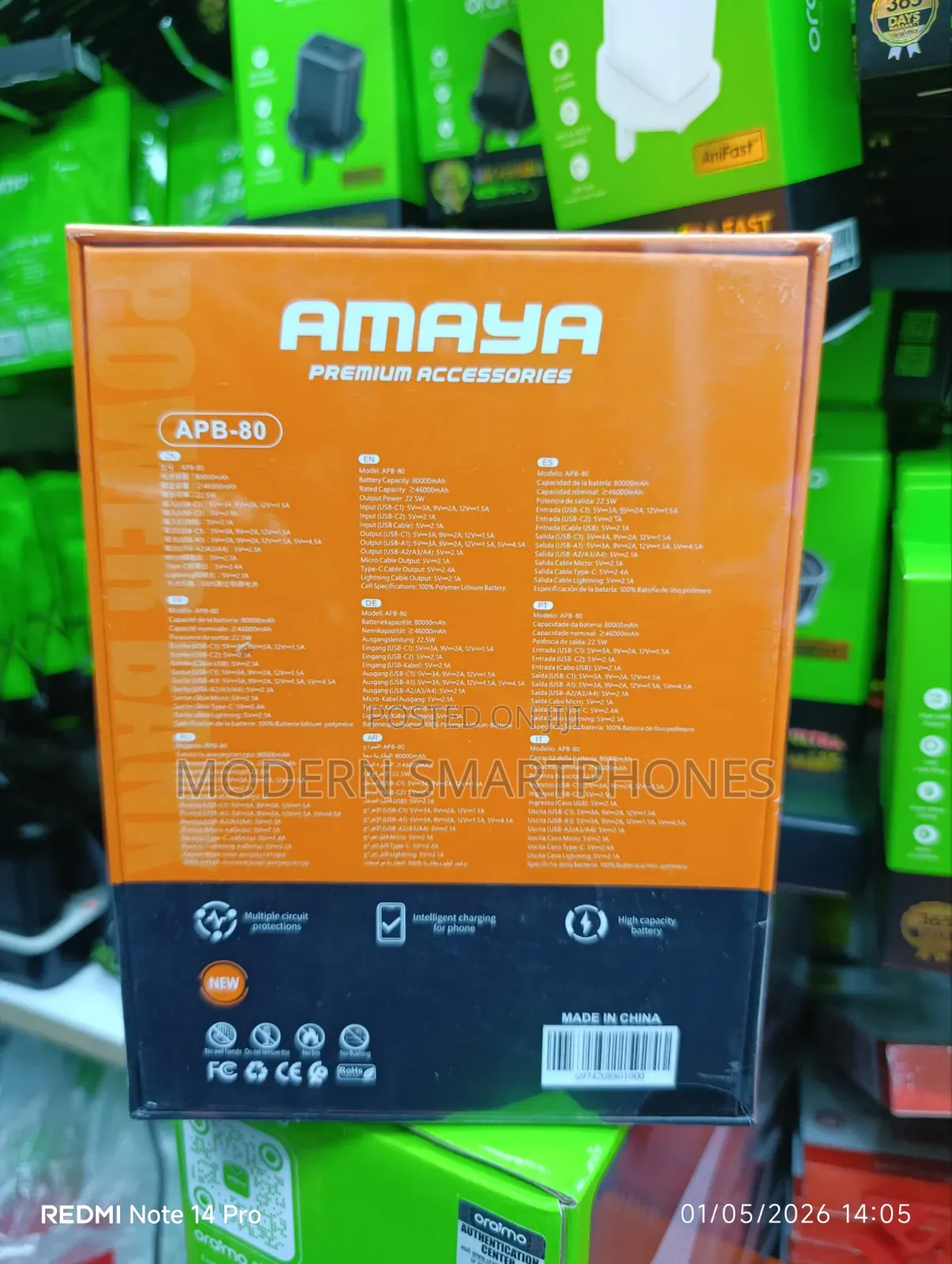 Amaya 80000mah 22.5 Fast Charging Power Bank