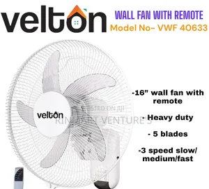 Velton 16-Inch Wall Fan With Remote
