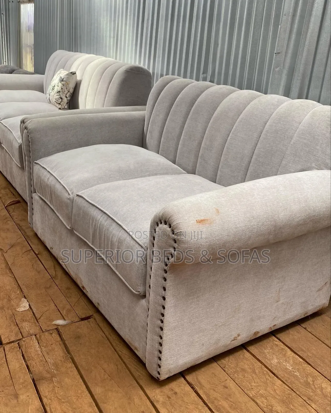 Light Grey Classic 2-Seater Sofa