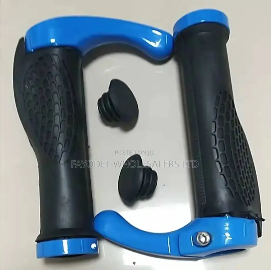 Bicycle Handle Grips With Bar Ends – Soft Rubber Non-Slip Grip Set