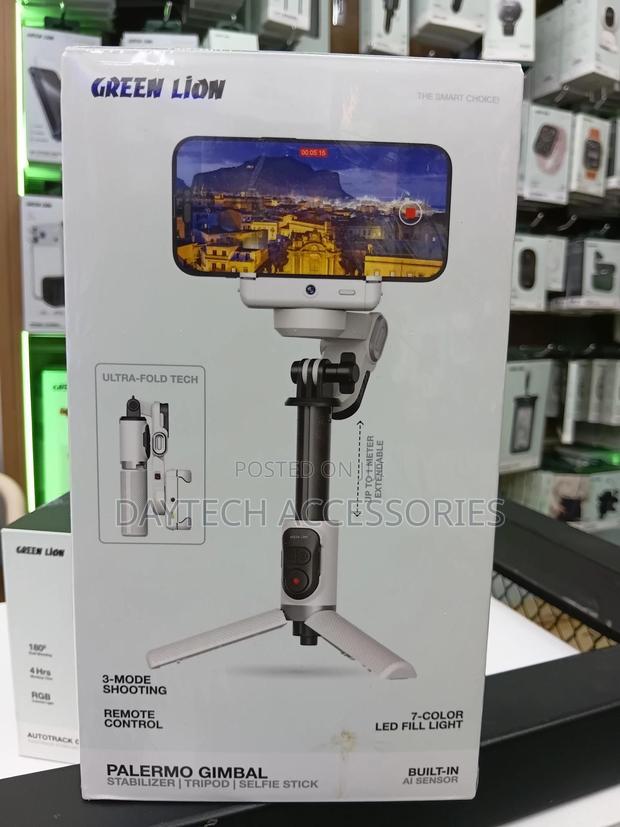 Green Lion Palermo Foldable Gimbal Stabilizer/Tripod/Selfie Stick - main view