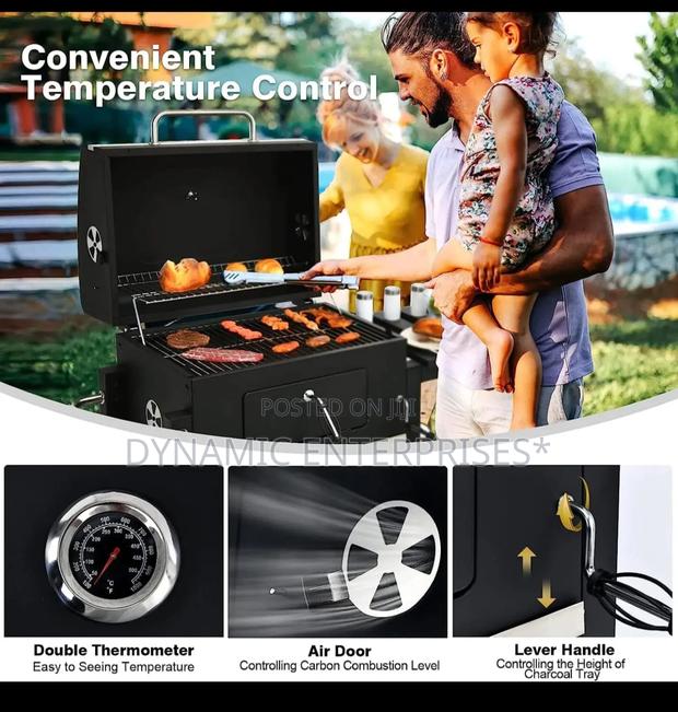 Heavy Duty Commercial BBQ Grill With Side Table - thumbnail 2