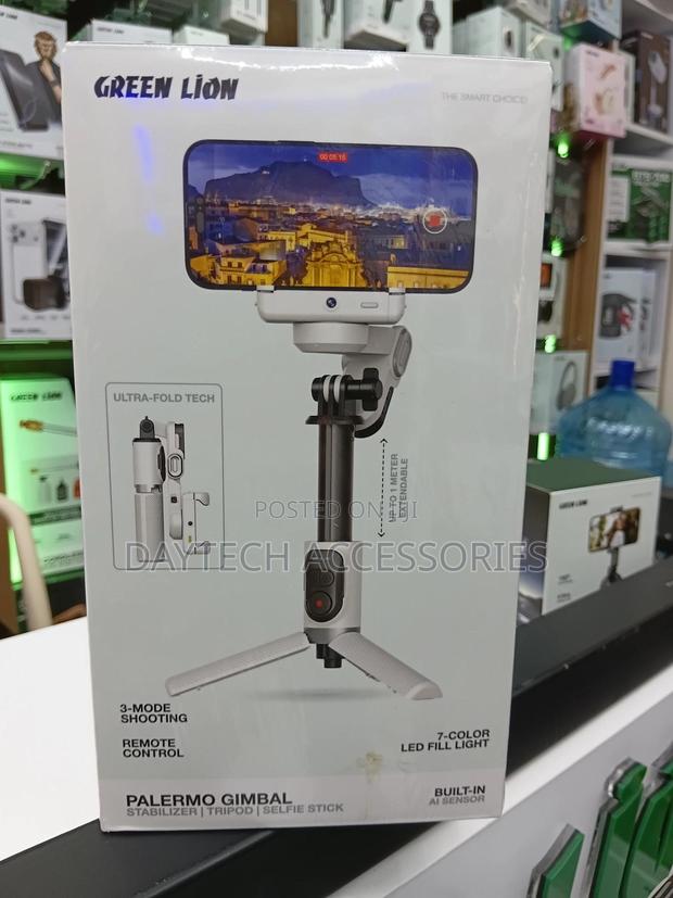 This Is a Green Lion Palermo Gimbal Stabilizer in White. - thumbnail 3
