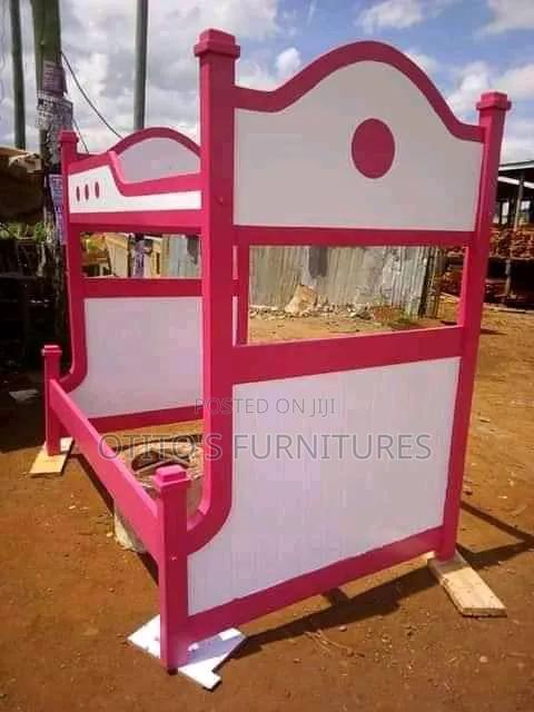 White/Pink Children's Bed