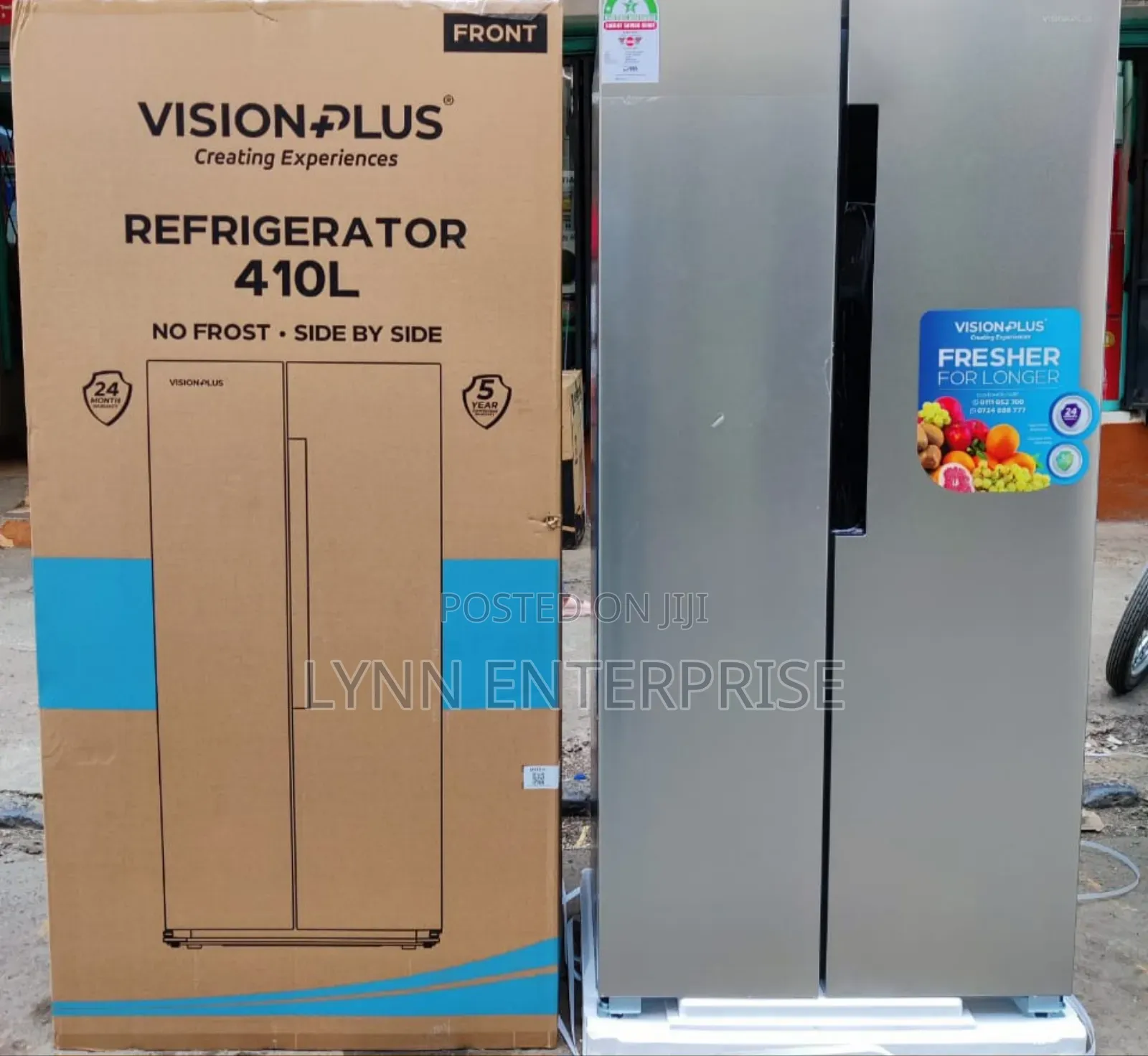 *Vision Plus Fridge Side by Side No Frost 410l