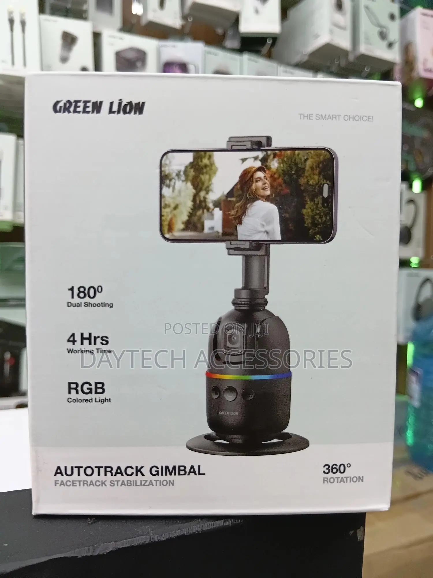 Green Lion Auto Track Gimbal Stabilizer 360° Rotation.