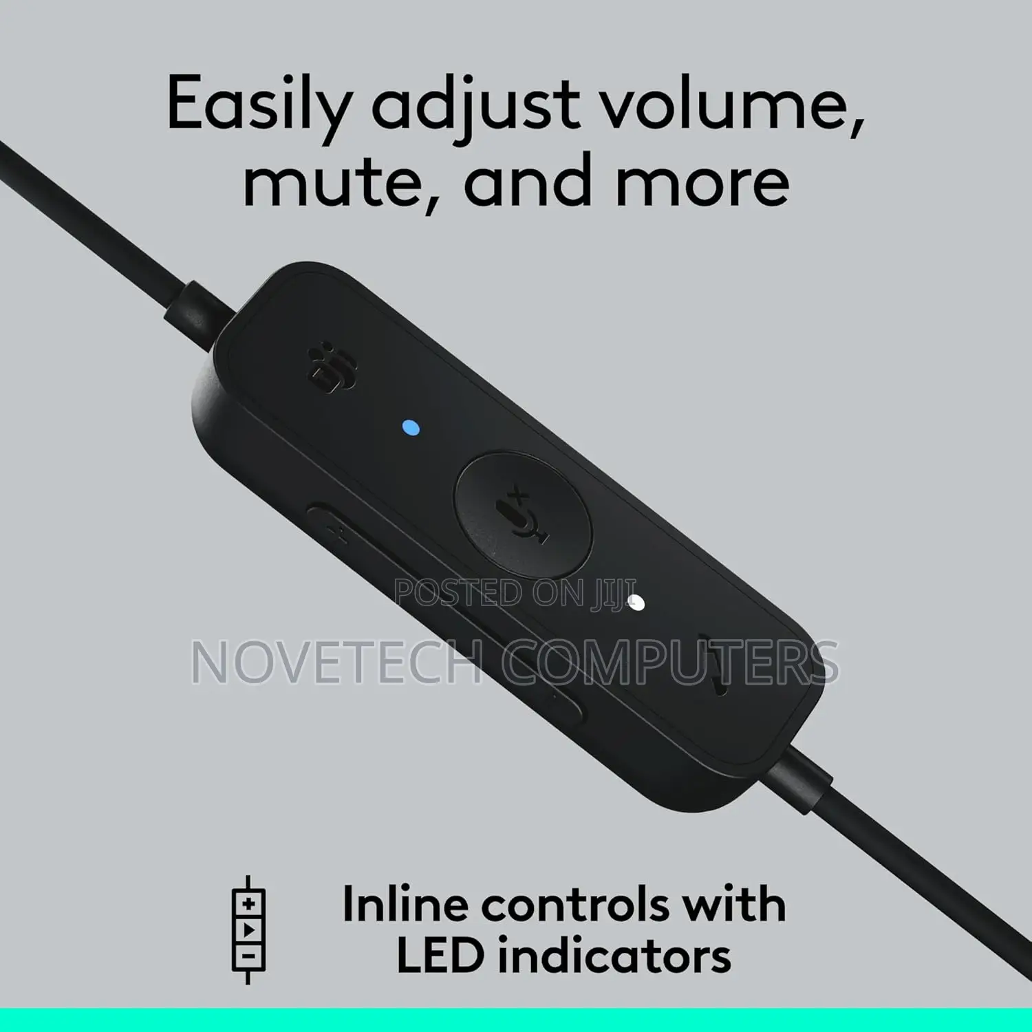 Logitech H570e Stereo Usb-a Headset With Noise Cancelling Mic - Black