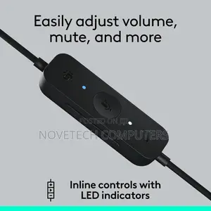 Logitech H570e Stereo Usb-a Headset With Noise Cancelling Mic - Black