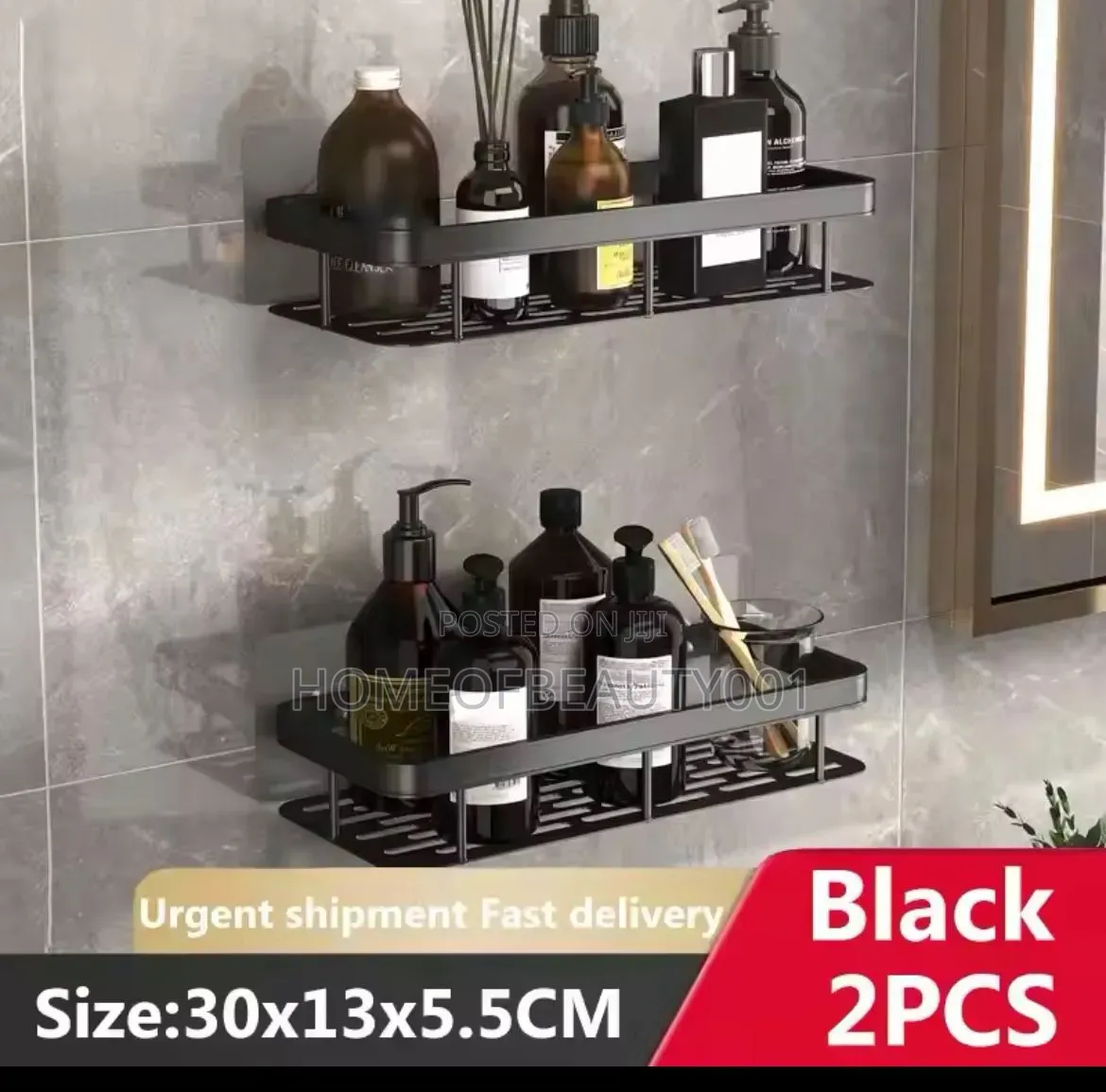Aluminum Kitchen Bathroom Storage Rack.