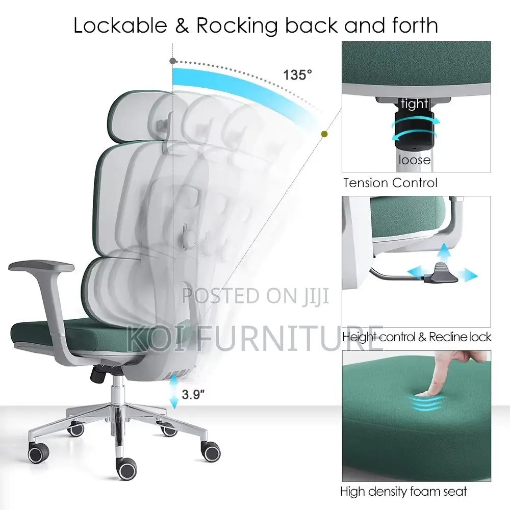 Office Chairs; Orthopedic Chairs With Comfortable Spine Support