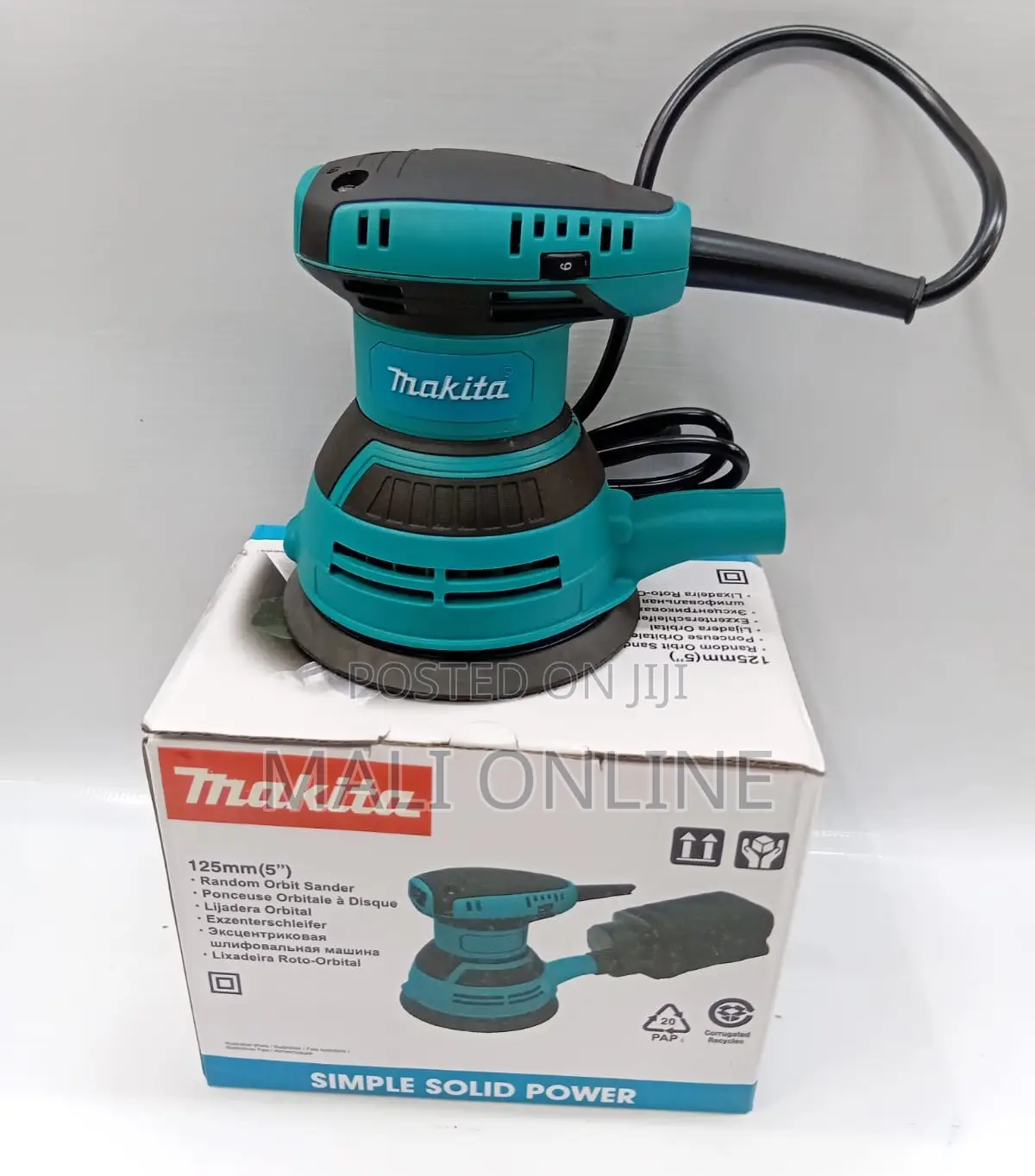 Makita Random Orbit Sander 5 Inch 125mm Electric Palm Sander Dust Port