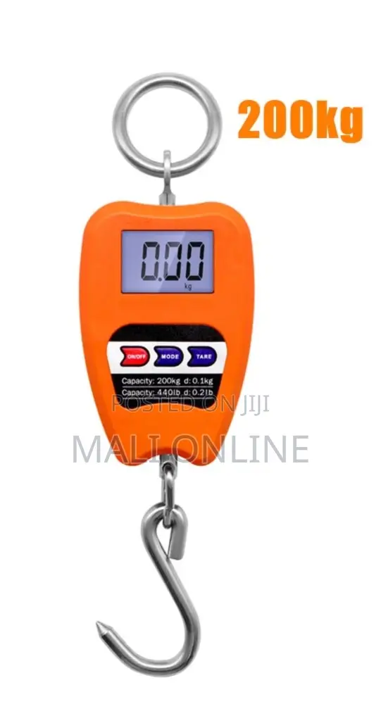 200kg Digital Hanging Crane Scale LCD Portable Scale 100g Accuracy