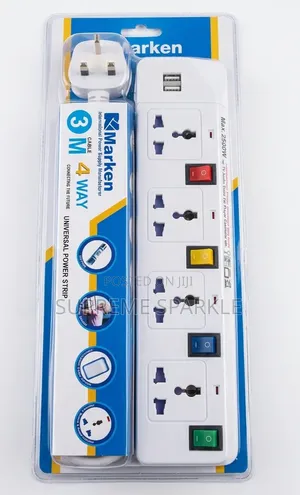 Marken 4-Way Universal Extension, 3-Meter Cable.