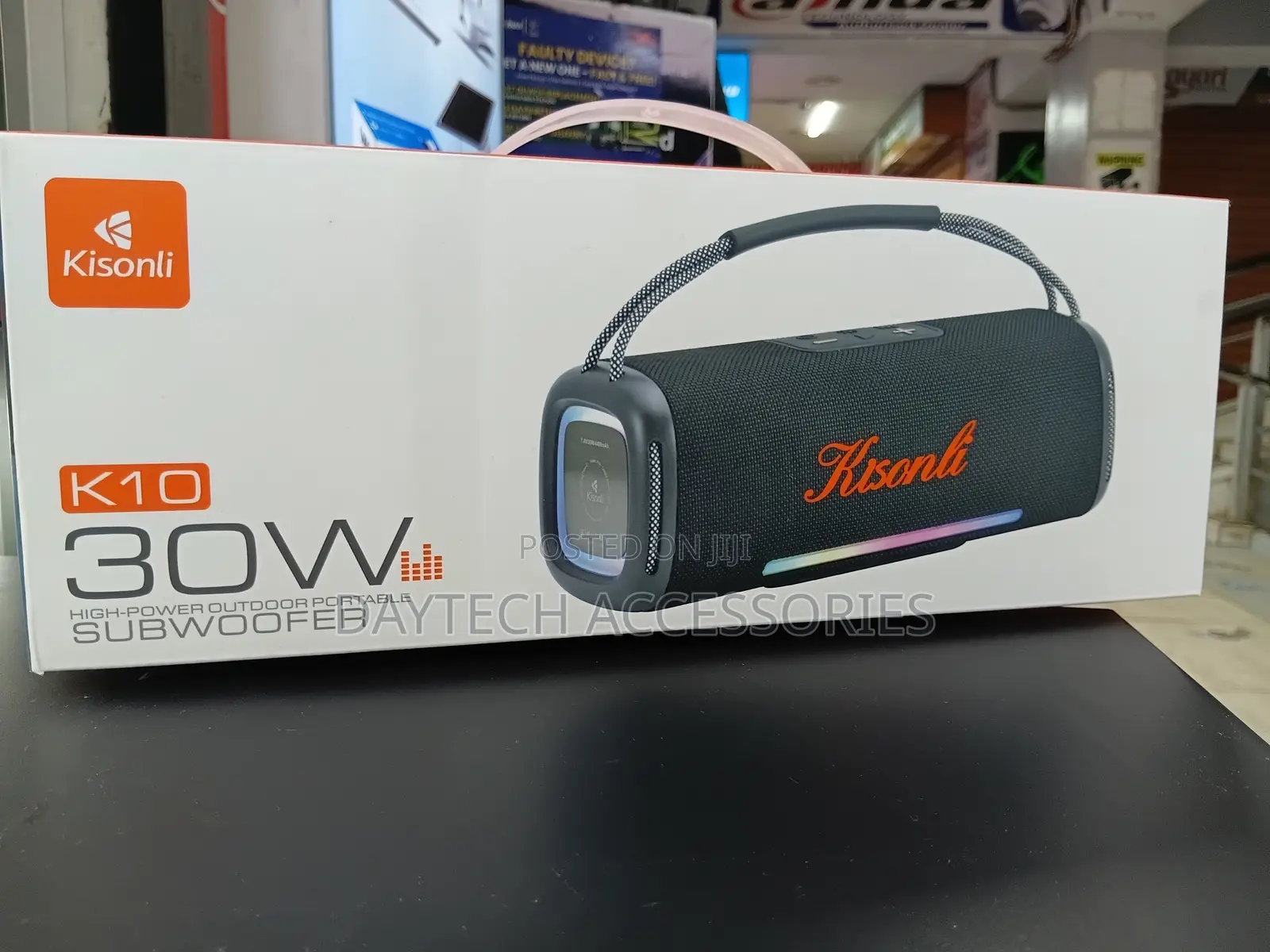 This Is a Kisonli High-Power Portable Outdoor Subwoofer Speaker.
