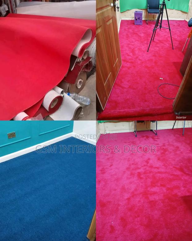 Wall to Wall Carpets Red and Comfortable Underfoot