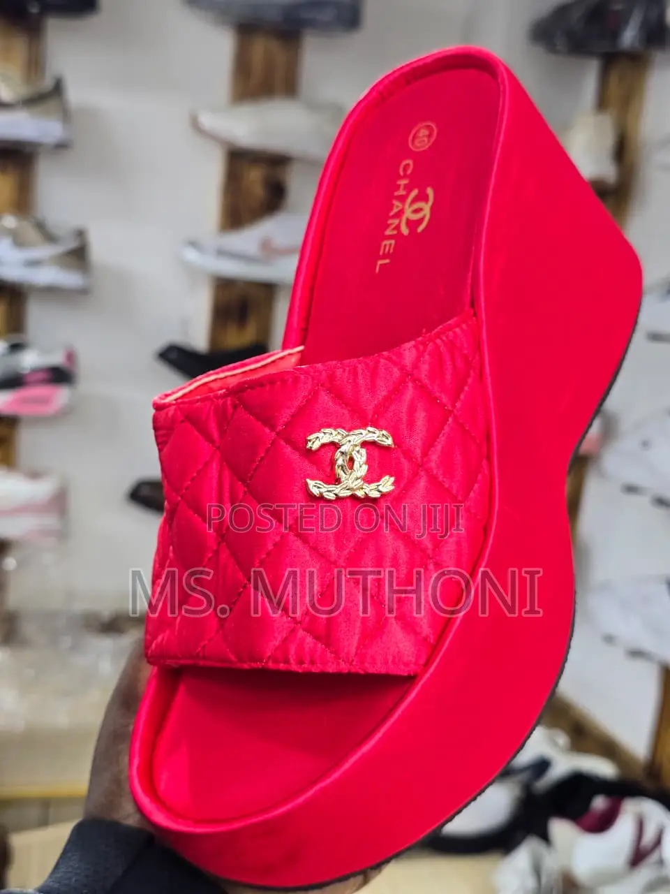 Chanel Quilted Platform Wedge Size 37-41