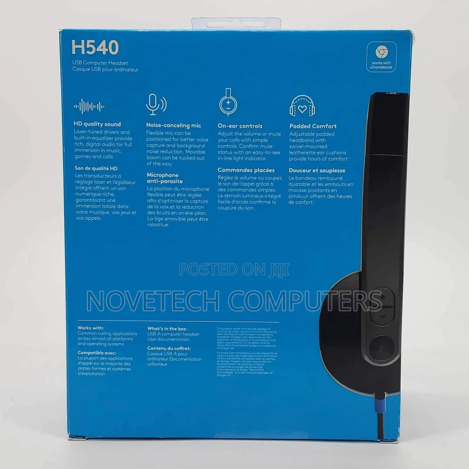 New Logitech H540 Usb-a Headset With Noise Cancelling Mic - Black