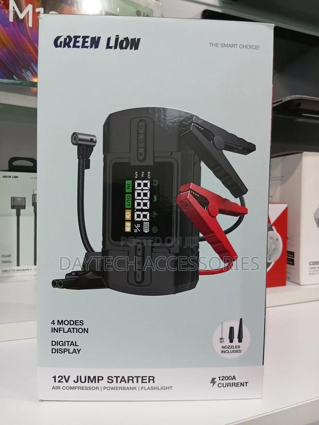 This Is a Green Lion 12v Jump Starter With a 12000mah Battery Capacity - thumbnail 2