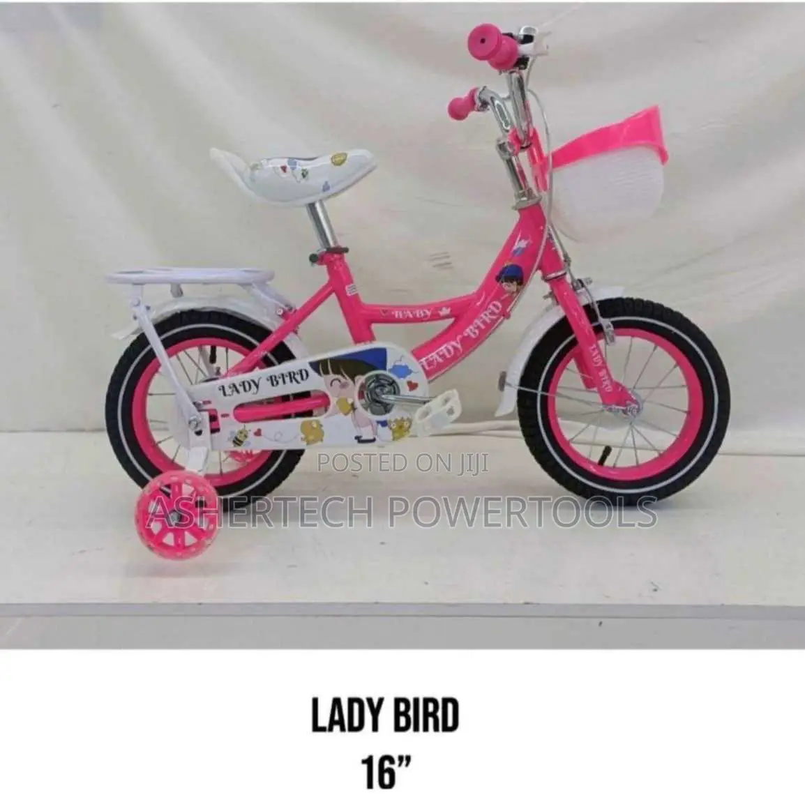 Pink 16-Inch Lady Bird Kids Bicycle