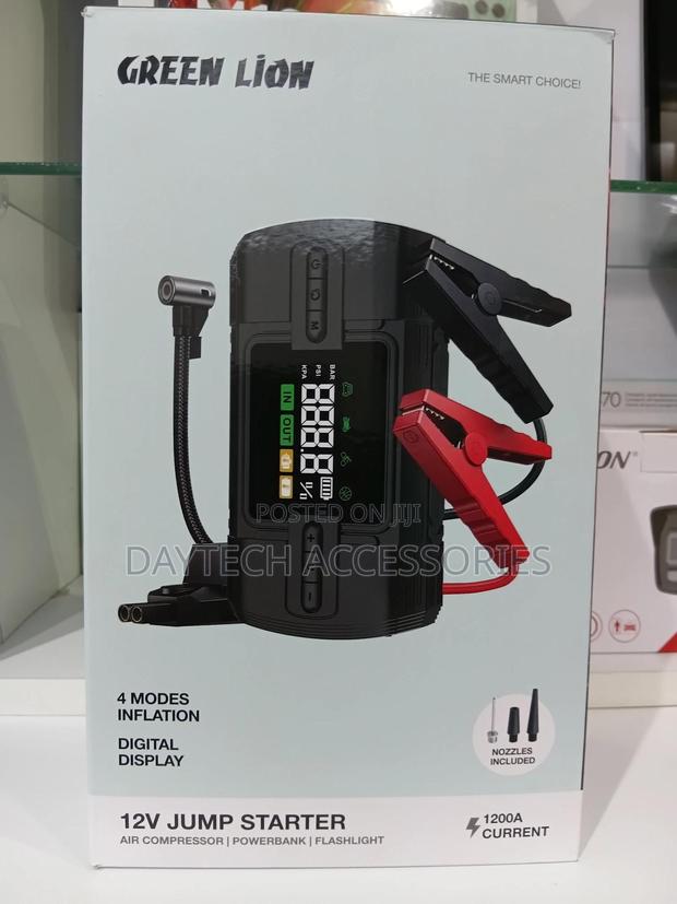 Green Lion 12v Jump Starter 12000 Mah - Black