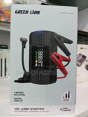 Green Lion 12v Jump Starter 12000 Mah - Black