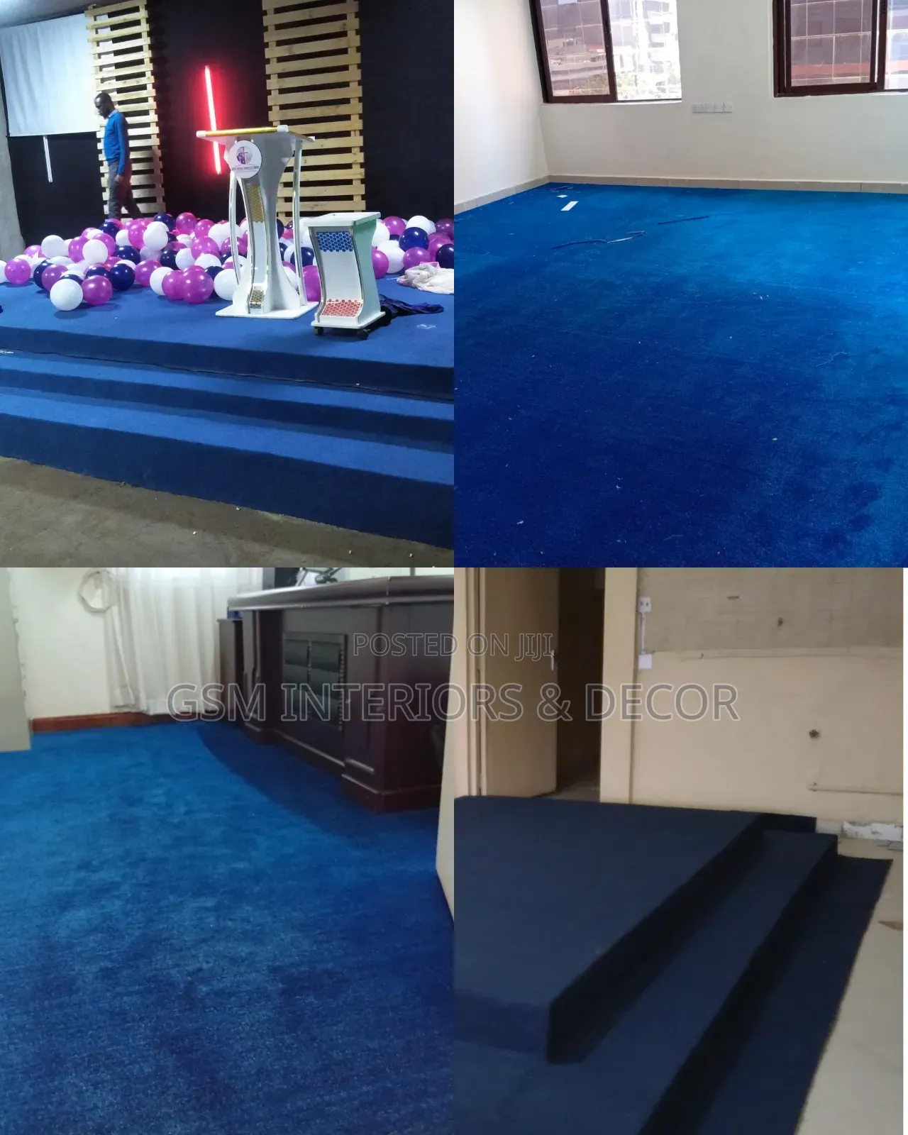 Royal Blue and Navy Blue Wall to Wall Carpets in Flooring Elegance