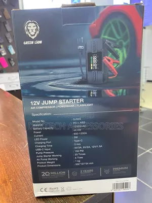 Green Lion Multifunction High Power 12v Jump Starter Air Compressor