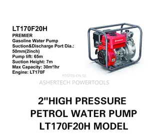 Premier 2-Inch Gasoline-Powered High-Pressure Water Pump 50mm (2-Inch)