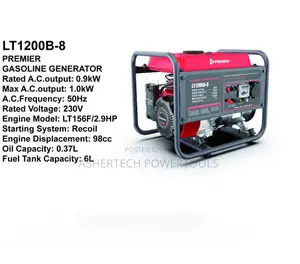 Premier Lt1200b-8 Gasoline Generator 0.9kw