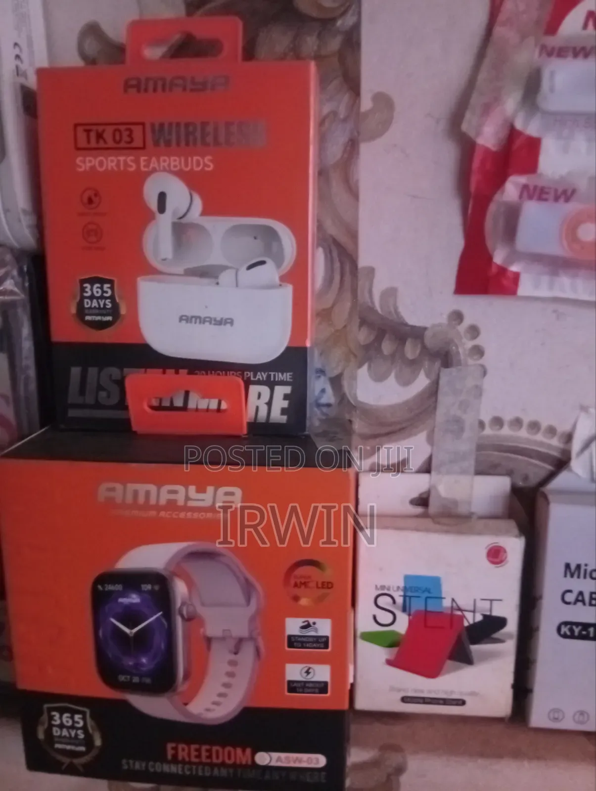 Amaya Smartwatches,Wireless Earbuds,Xiaomi Type C Earphones,Otg Cables