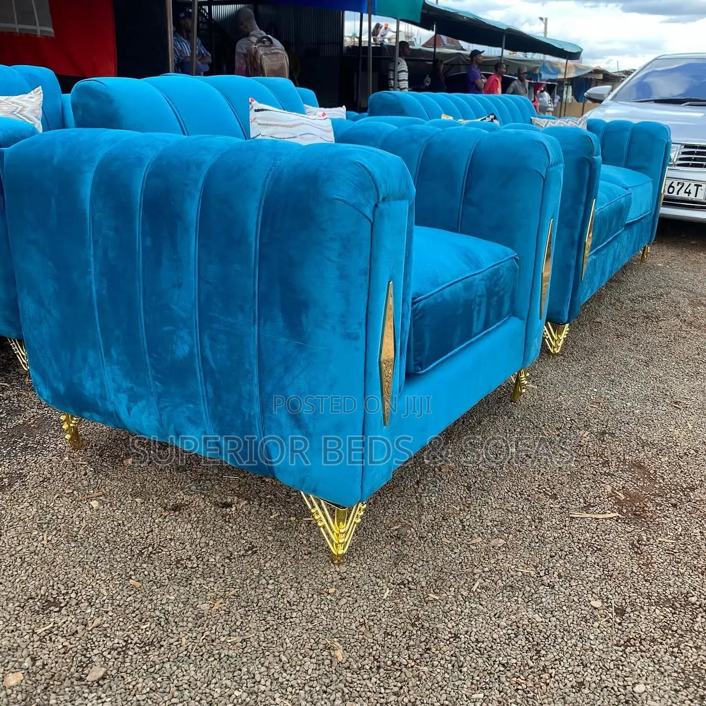 Single Blue Luxury Armchair