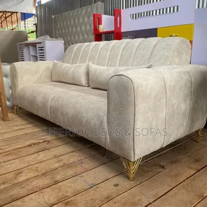 Cream Ribbed Back Sofa