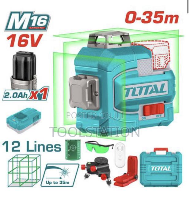 Cordless 3d Laser Level 12 Lines Green Laser Range 0~35 M Tll301201
