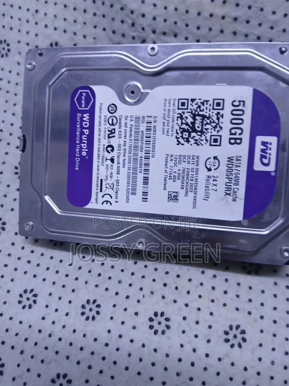Western Digital 500gb Wd Purple Surveillance Internal Hard Drive