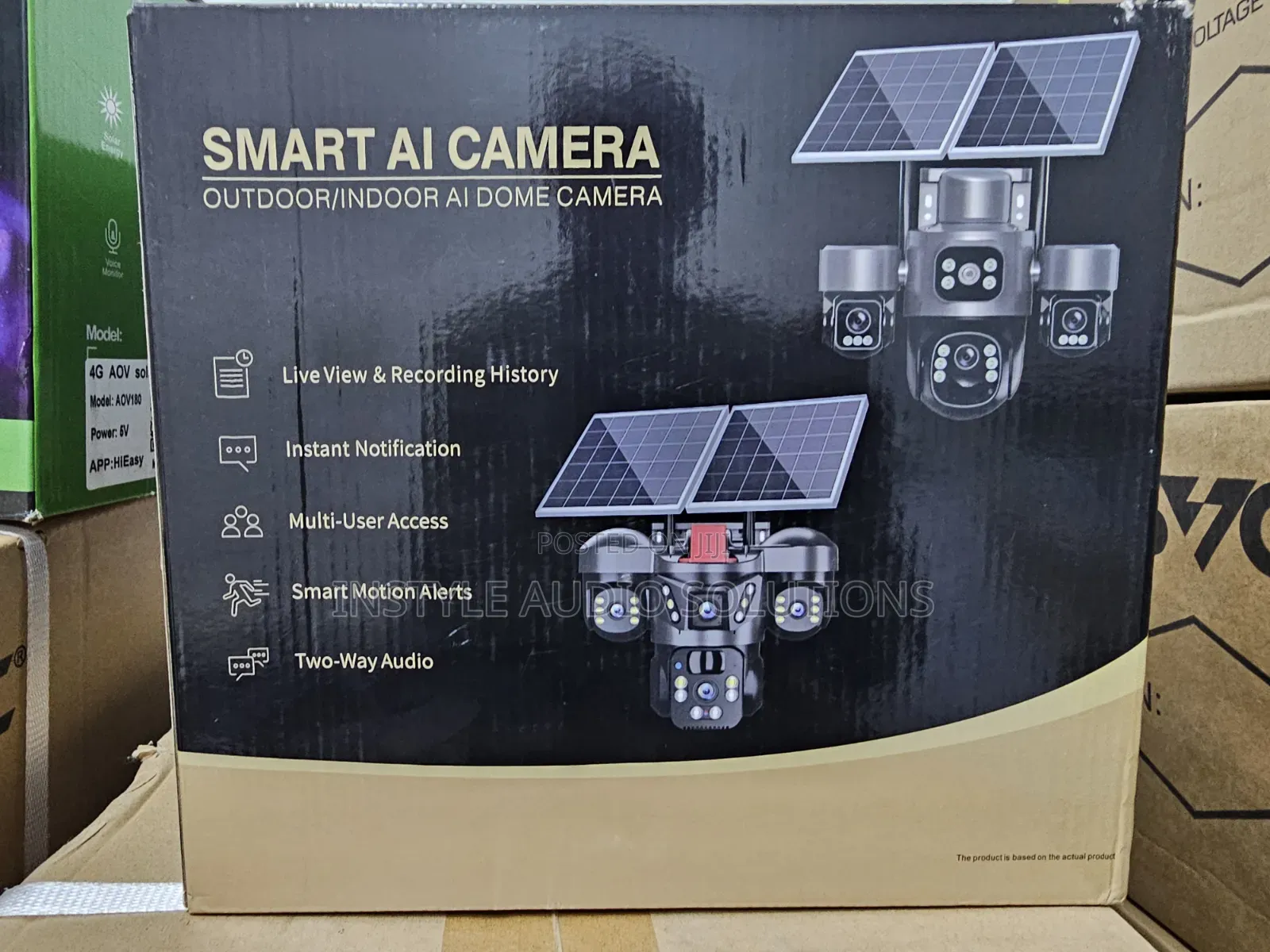 360° Solar Enabled 4g Wi-fi Camera -24hrs Security Inbuilt Alert Seren