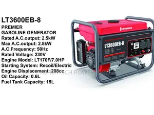 Premier Lt3600eb-8 Gasoline Generator 2.5kw