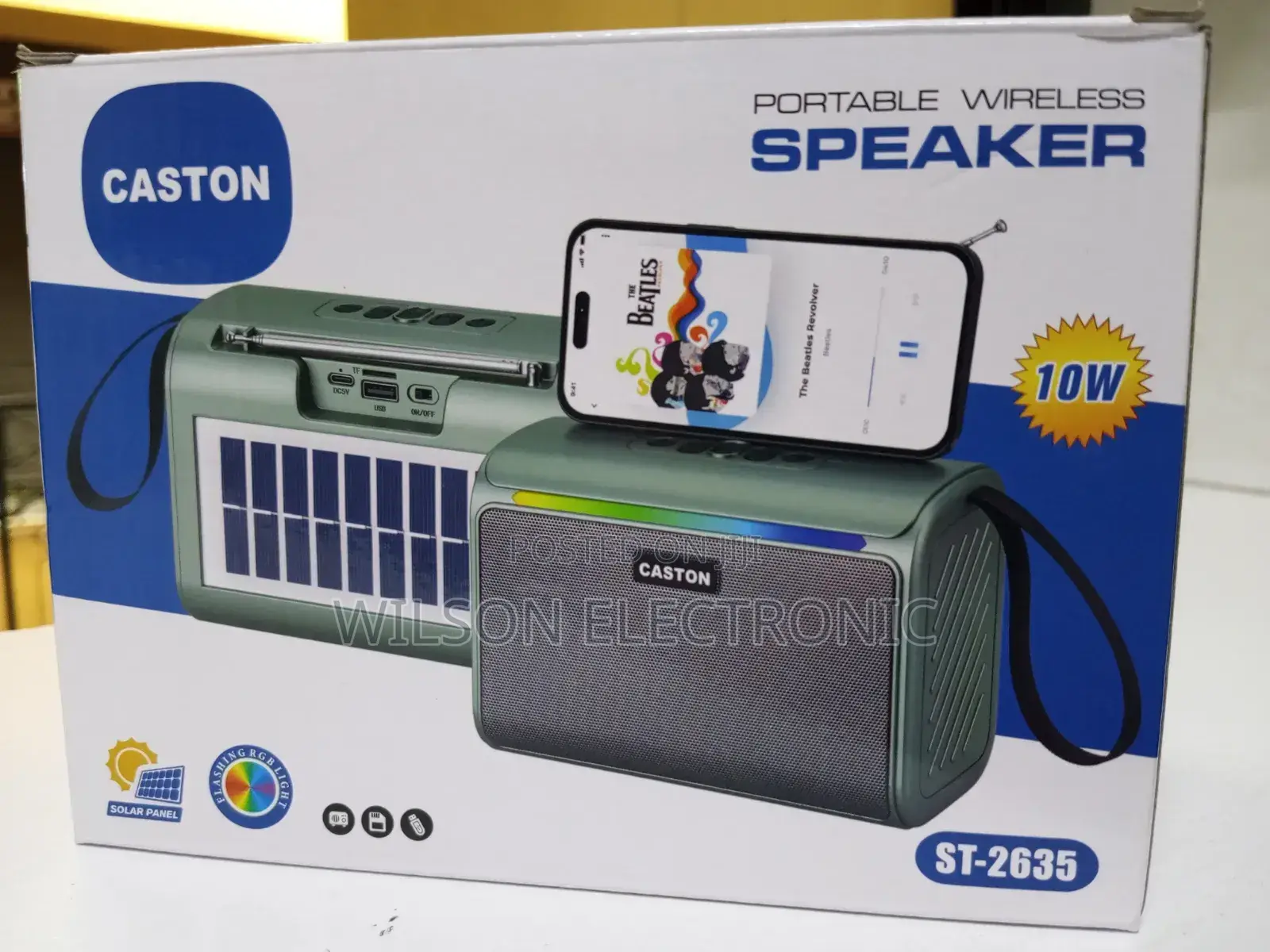 Caston Potable Wireless Solar Speaker. St-2635