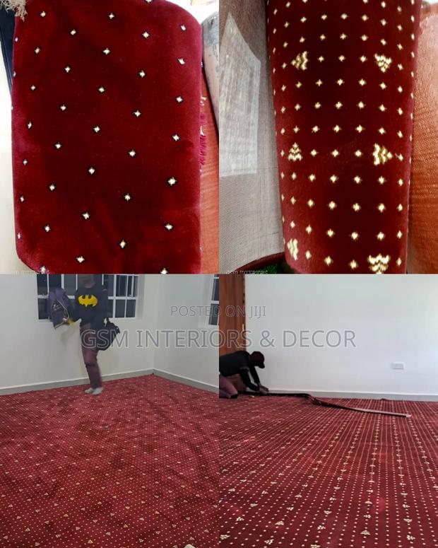 Executive Office Carpets in Maroon Dotted and Printed