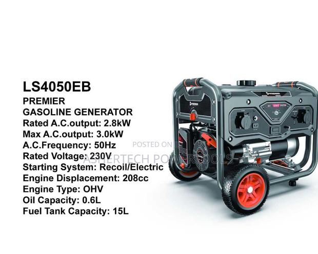 Premier Ls4050eb Gasoline Generator 2.8kw