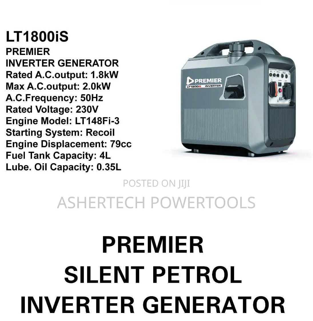 Premier Lt1800is Inverter Generator 1.8kw