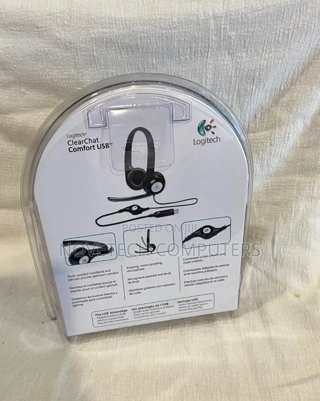 New Genuine Logitech H390 Usb-C Headset Noise Cancelling Mic - Black
